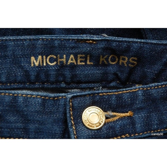 Michael Kors Stretch Cotton Flare Leg Jeans Pants Faded Medium Wash 4 Nwt $129 - Picture 5 of 7